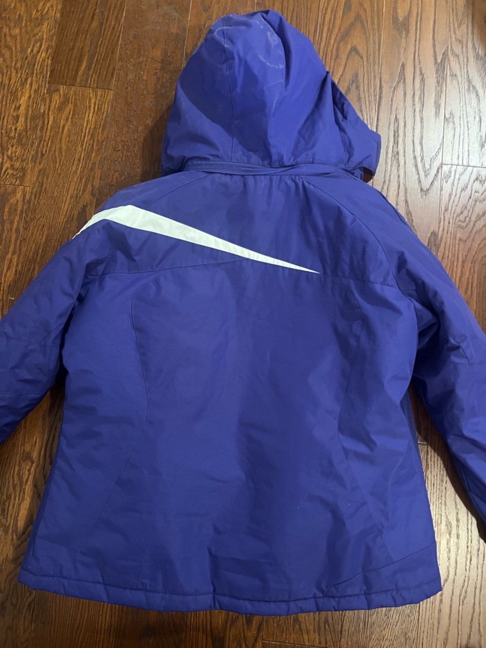 Men's Purple Hooded Performance Jacket with White Accent